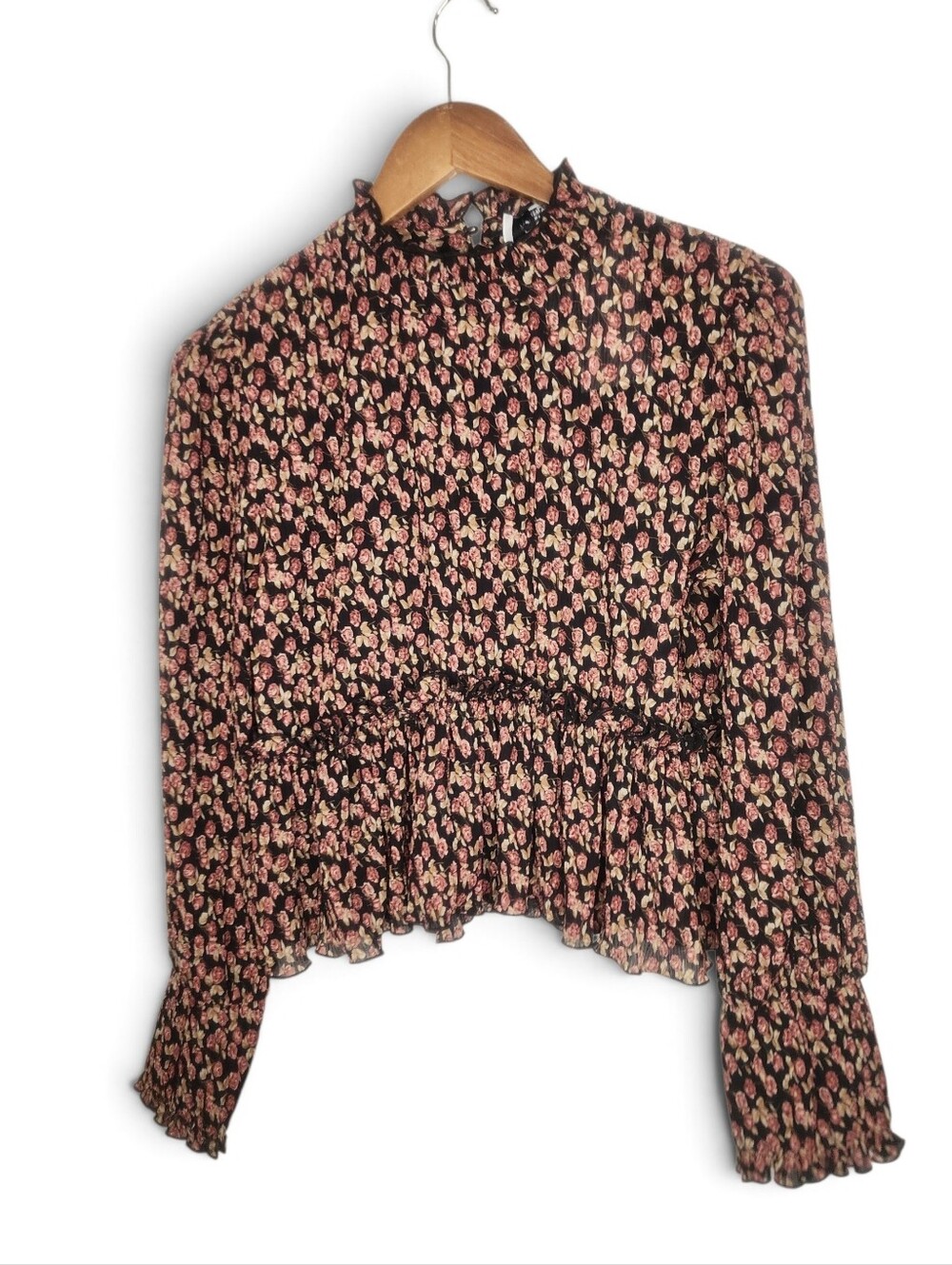 Cistar New York Floral Pleated Top Size  M New With Tags